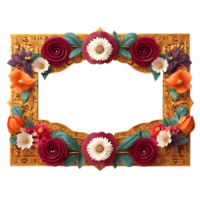 Picture Frame Flower design png