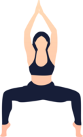 yogaställning silhuett png