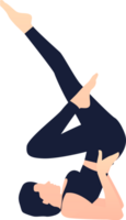 yogaställning silhuett png