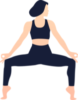 silueta de pose de yoga png