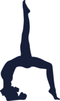silueta de pose de yoga png