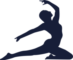 silueta de pose de yoga png