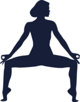 yogaställning silhuett png