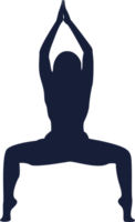 yogaställning silhuett png