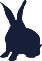 schwarz Hase Silhouette png