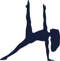 silueta de pose de yoga png