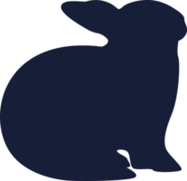 black rabbit silhouette png