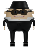 3D male personage happy black suit png