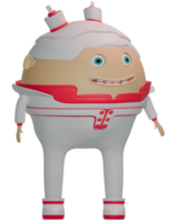 3d hembra personaje contento blanco rosado traje png