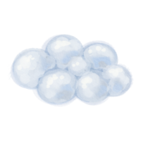 fluffig vattenfärg moln ClipArt element png