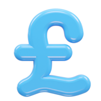 Pound icon 3d rendering illustration element png