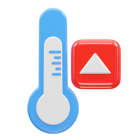 Temperature icon rendering 3d illustration element png