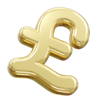 Pound icon 3d rendering illustration element png