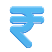 rupee valuta ikon 3d tolkning rupee ikon illustration png