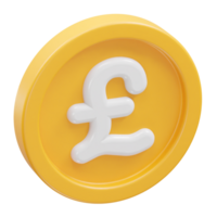 Pound icon 3d rendering illustration element png