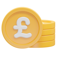 Pound icon 3d rendering illustration element png