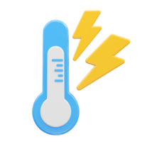 Temperature icon rendering 3d illustration element png