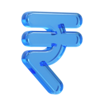 Rupee currency icon 3d rendering rupee icon illustration png