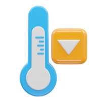 Temperature icon rendering 3d illustration element png