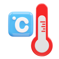 Temperature icon rendering 3d illustration element png