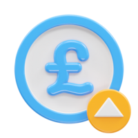 Pound icon 3d rendering illustration element png