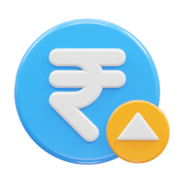 Rupee currency icon 3d rendering rupee icon illustration png