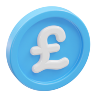 Pound icon 3d rendering illustration element png