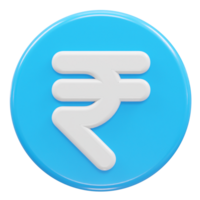 Rupee currency icon 3d rendering rupee icon illustration png