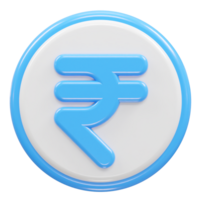 Rupee currency icon 3d rendering rupee icon illustration png