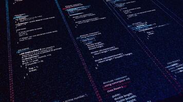 Program script of site. Animation. Changing site software code. Security hacking and changing access source code. Hacking video