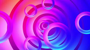 Beautiful background with moving rings. Motion. Colorful and bright rings move on background of spiral. Background of multicolored spirals moving in space video