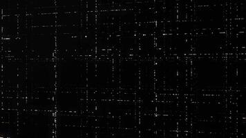 Moving information flows in computer network. Animation. 3D levels of grids on black background. Cyberspace permeated with threads of moving particles forming networks video