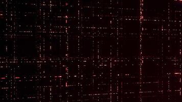 3D grid with laser beams. Animation. Multi-level grid of red laser beams. Red grid in cyberspace. Streams of moving red particles forming networks video