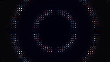 Bright hypnotic rings move from center. Animation. Plunge into trance with hypnotic animation with circles moving from center. Colored circles radiate from center on black background video
