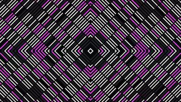 Background with square pattern of lines. Animation. Beautiful kaleidoscopic pattern with changing lines. Linear pattern changes from moving lines video