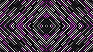 Hintergrund mit Platz Muster von Linien. Animation. schön kaleidoskopisch Muster mit Ändern Linien. linear Muster Änderungen von ziehen um Linien video