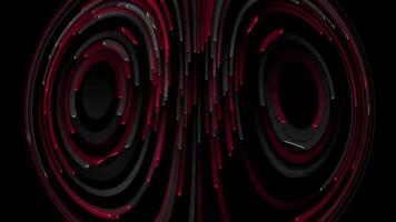 Beautiful flow of radial sound waves on black background. Motion. Pulsating rings getting wider and moving slowly from each other. video