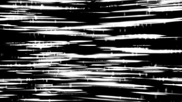 abstrait monochrome visualisation de hyperespace avec céleste corps à la recherche comme une nuage de beaucoup embrasé lignes. animation. extérieur espace avec beaucoup brillant blanc rayures. video