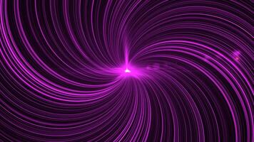 Colored spiral rotates and pulsates. Animation. Beautiful spiral of neon curved lines on black background. Many curved lines create spiral with light in center video