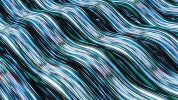 Wavy paths of glowing lines. Animation. Luminous streams of energy lines along wavy stream. Wavy paths made of energy threads video