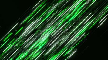 Futuristic flow of shining lines. Animation. Beautiful cosmic path of shining lines on black background. Diagonal flow with moving sparkling lines video