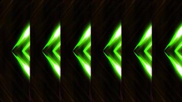 Triangular pattern with neon flickers. Motion. Repeating pattern of triangular shimmering lines. Neon triangular pattern flickers and changes video