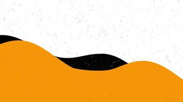 Black and orange waves on white background with dust particles, seamless loop. Animation. Geometric pattern with colorful abstract shapes. video