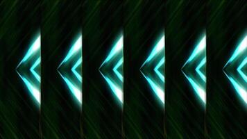 Triangular pattern with neon flickers. Motion. Repeating pattern of triangular shimmering lines. Neon triangular pattern flickers and changes video