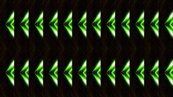 Triangular pattern with luminous lines. Motion. Kaleidoscopic pattern of triangles shimmering with neon colors. Repeating pattern of triangles and lines video