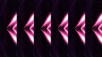 Triangular pattern with neon flickers. Motion. Repeating pattern of triangular shimmering lines. Neon triangular pattern flickers and changes video