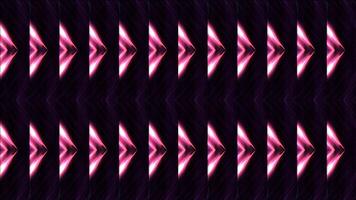 Neon shimmering triangles in pattern. Modern. Hypnotic repeating pattern of triangular lines flickering with neon light. Beautiful kaleidoscopic pattern of triangles video