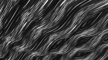 Concept of communication, abstract monochrome narrow flowing lines, seamless loop. Animation. Black and white fiber, internet and digital data flow. video