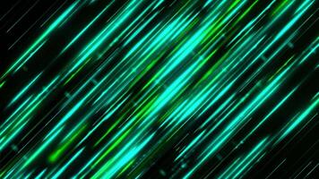 Futuristic sci-fi pattern with a glowing pillar of colorful glowing rays, seamless loop. Animation. Diagonal flow of neon beautiful stripes. video