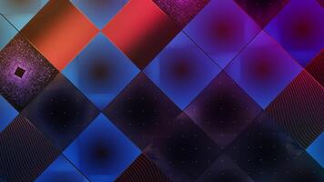 Abstract background with colorful mosaic with changing flat shapes, seamless loop. Motion. Moving surface with rows of squares. video